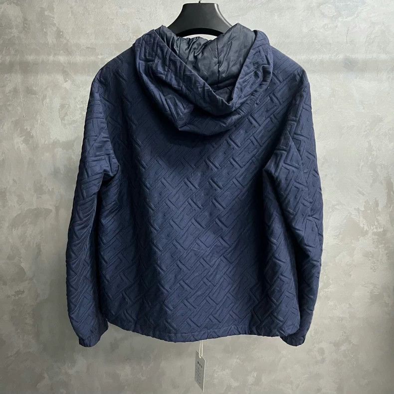 Fendi Fendi Blue Logo Embossed Hooded Jacket Size US L / EU 52-54 / 3 - 2 Thumbnail