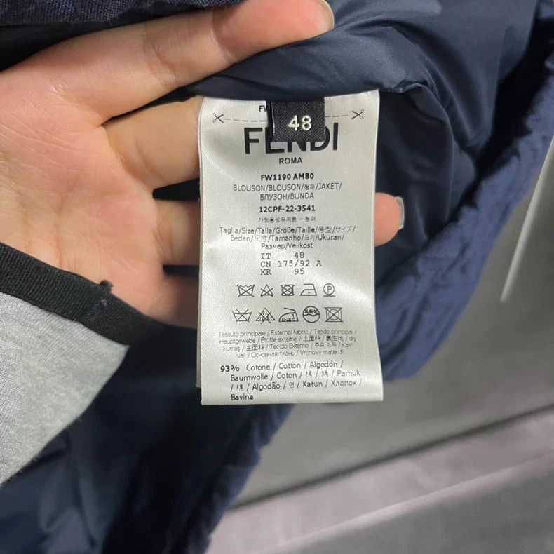 Fendi Fendi Blue Logo Embossed Hooded Jacket Size US L / EU 52-54 / 3 - 4 Thumbnail