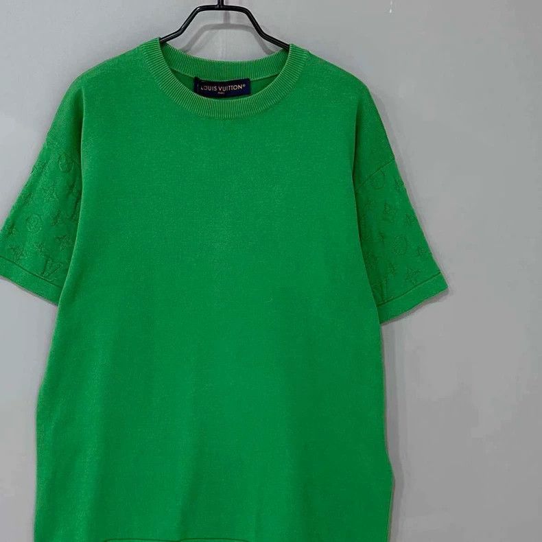 Louis Vuitton Louis Vuitton Green Knit Monogram Short Sleeve Size US S / EU 44-46 / 1 - 2 Thumbnail