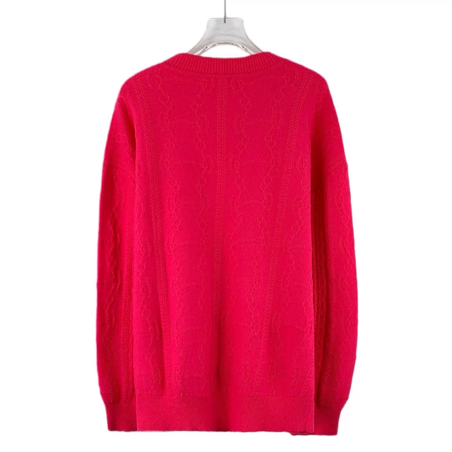 Hermes hermes red wool long sleeve knit sweater Size US S / EU 44-46 / 1 - 2 Thumbnail