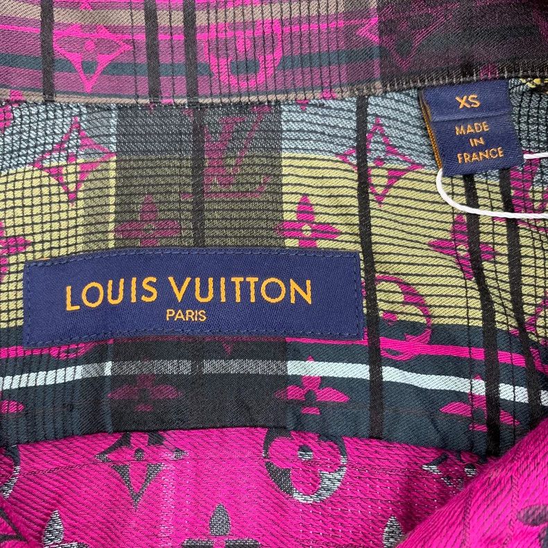 Louis Vuitton Louis Vuitton Striped Logo Cotton Shirt Size US XS / EU 42 / 0 - 5 Thumbnail