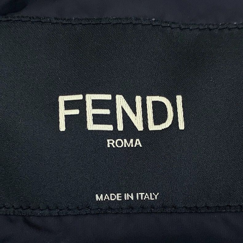 Fendi Fendi Black Logo Embroidered Hooded Jacket Size US XL / EU 56 / 4 - 5 Thumbnail