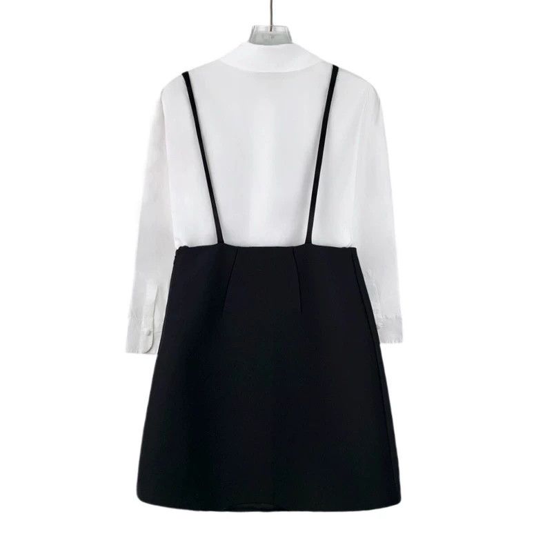 Prada Prada Colorblock Cotton Long Sleeve Dress Size US 36 / EU 52 - 2 Thumbnail