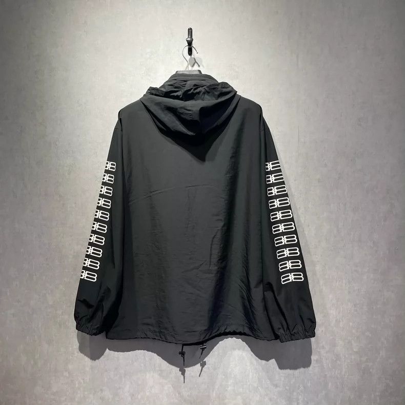 Balenciaga Balenciaga Double Logo Hooded Raincoat Size US XL / EU 56 / 4 - 2 Thumbnail