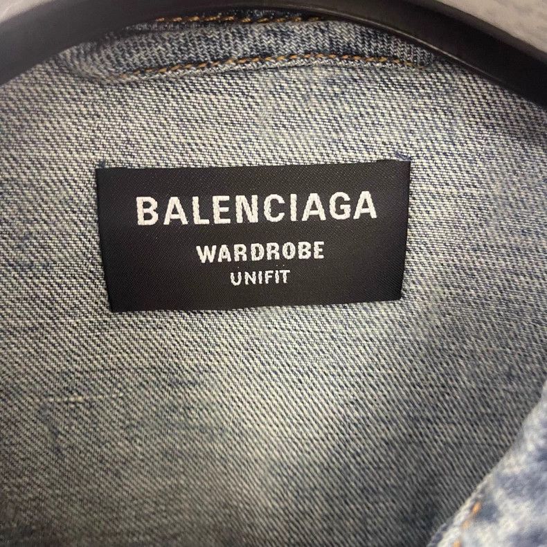 Balenciaga Balenciaga Double B Logo Denim Jacket Size US XS / EU 42 / 0 - 4 Thumbnail