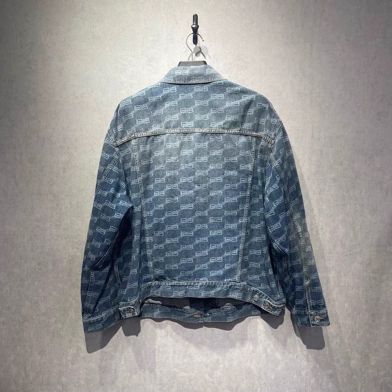Balenciaga Balenciaga Double B Logo Denim Jacket Size US XS / EU 42 / 0 - 2 Thumbnail
