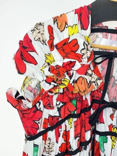 Comme des Garcons COMME des GARCONS Red Floral Dress Size US 34 / EU 50 - 6 Thumbnail
