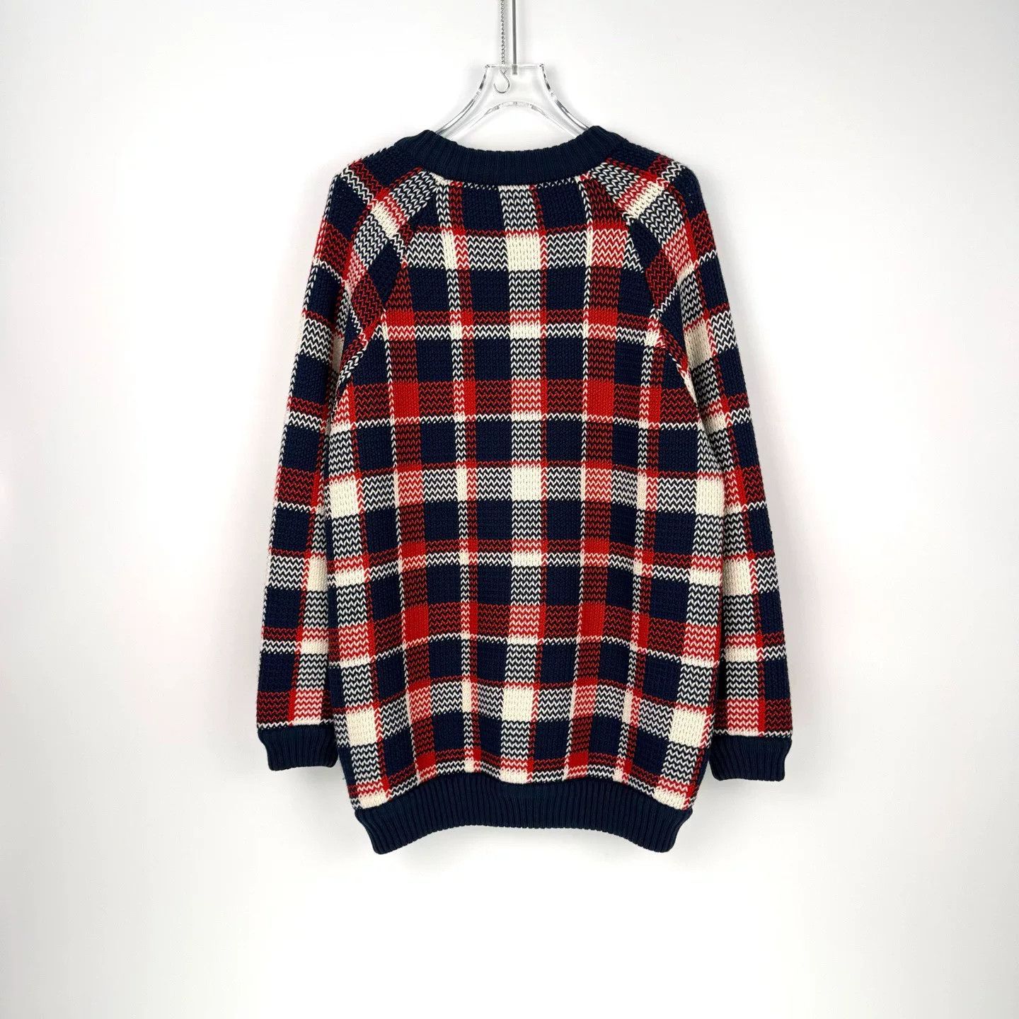 Louis Vuitton LV Red White Blue Plaid Wool Sweater M Size US M / EU 48-50 / 2 - 4 Thumbnail