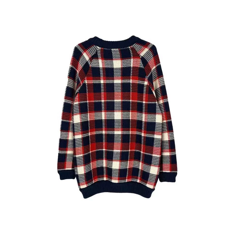 Louis Vuitton LV Red White Blue Plaid Wool Sweater M Size US M / EU 48-50 / 2 - 2 Thumbnail