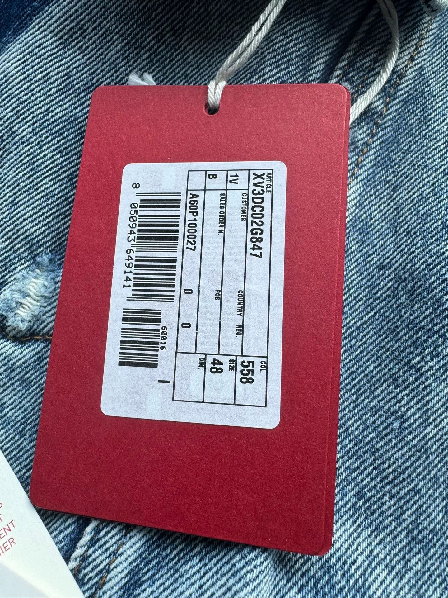 Valentino Valentino VLogo Denim Jacket Oversize Size US XL / EU 56 / 4 - 6 Thumbnail
