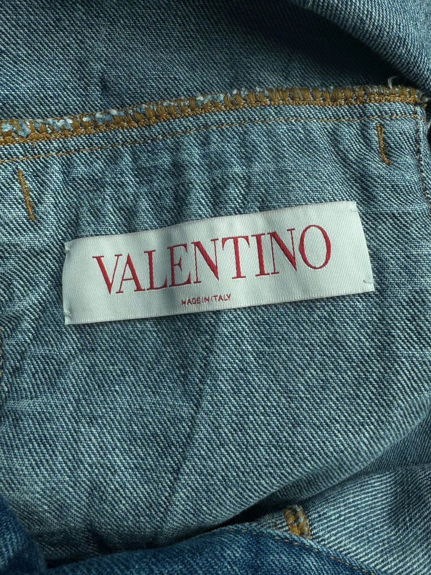 Valentino Valentino VLogo Denim Jacket Oversize Size US XL / EU 56 / 4 - 5 Thumbnail