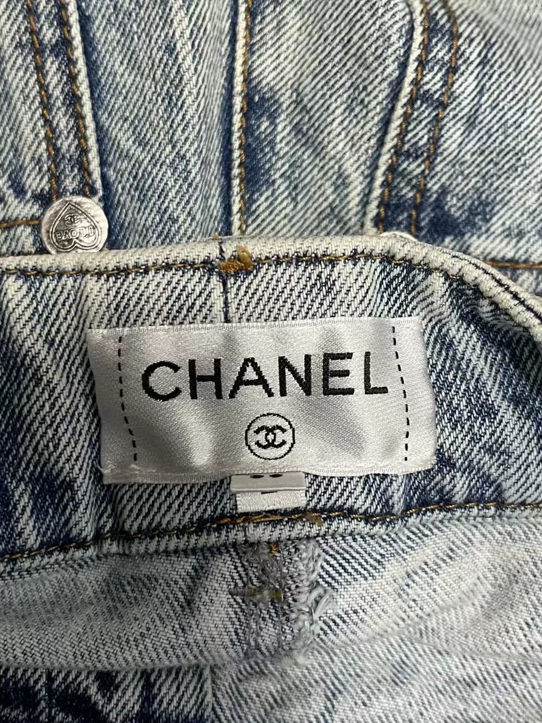 Chanel Chanel Denim Wide-Leg Pants Size US 38 / EU 54 - 6 Thumbnail