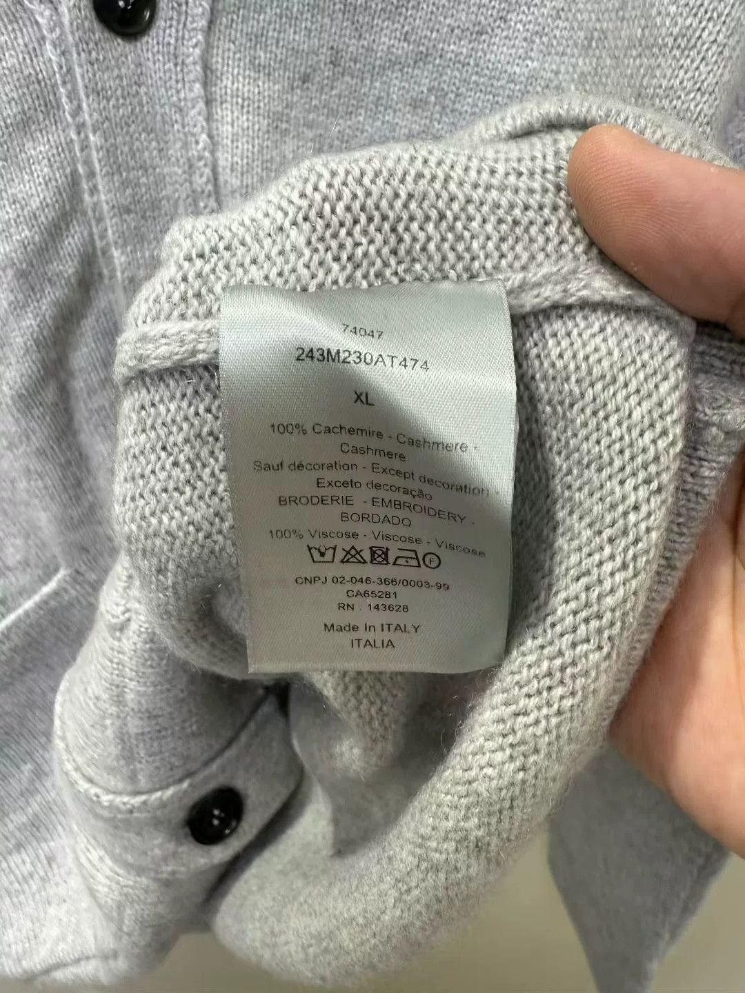 Dior gray embroidered cardigan from dior Size US XL / EU 56 / 4 - 3 Thumbnail