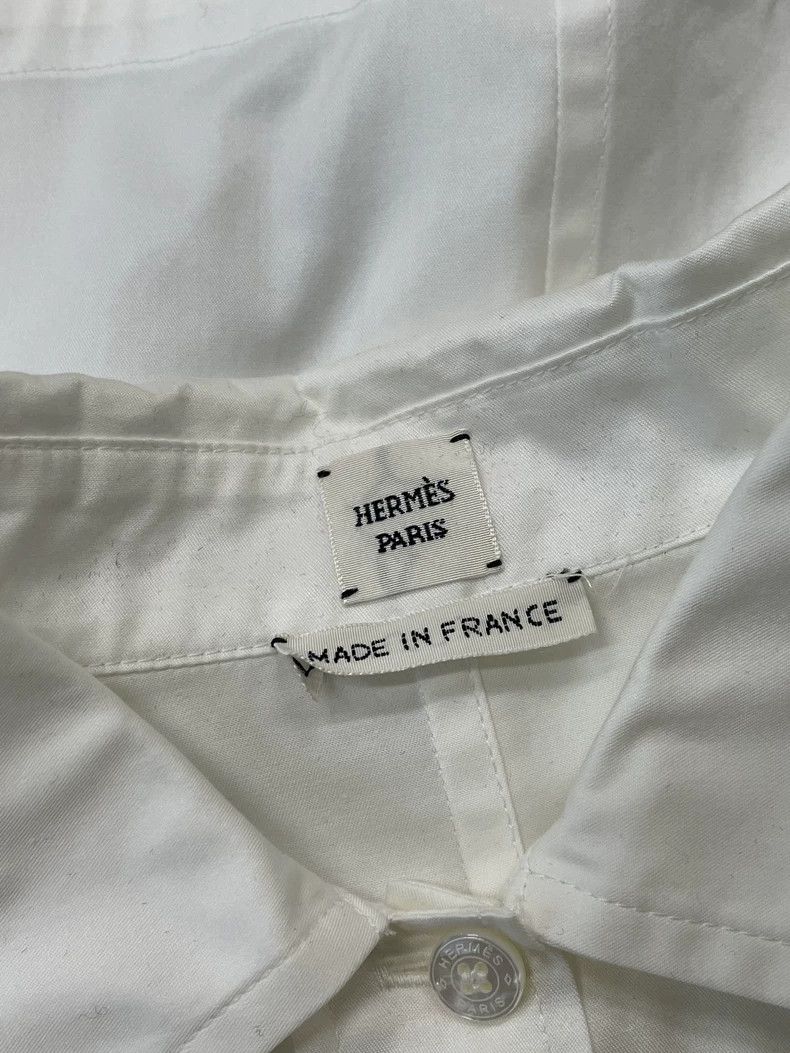 Hermes Hermes White Drawstring Shirt Dress Size US M / EU 48-50 / 2 - 4 Thumbnail