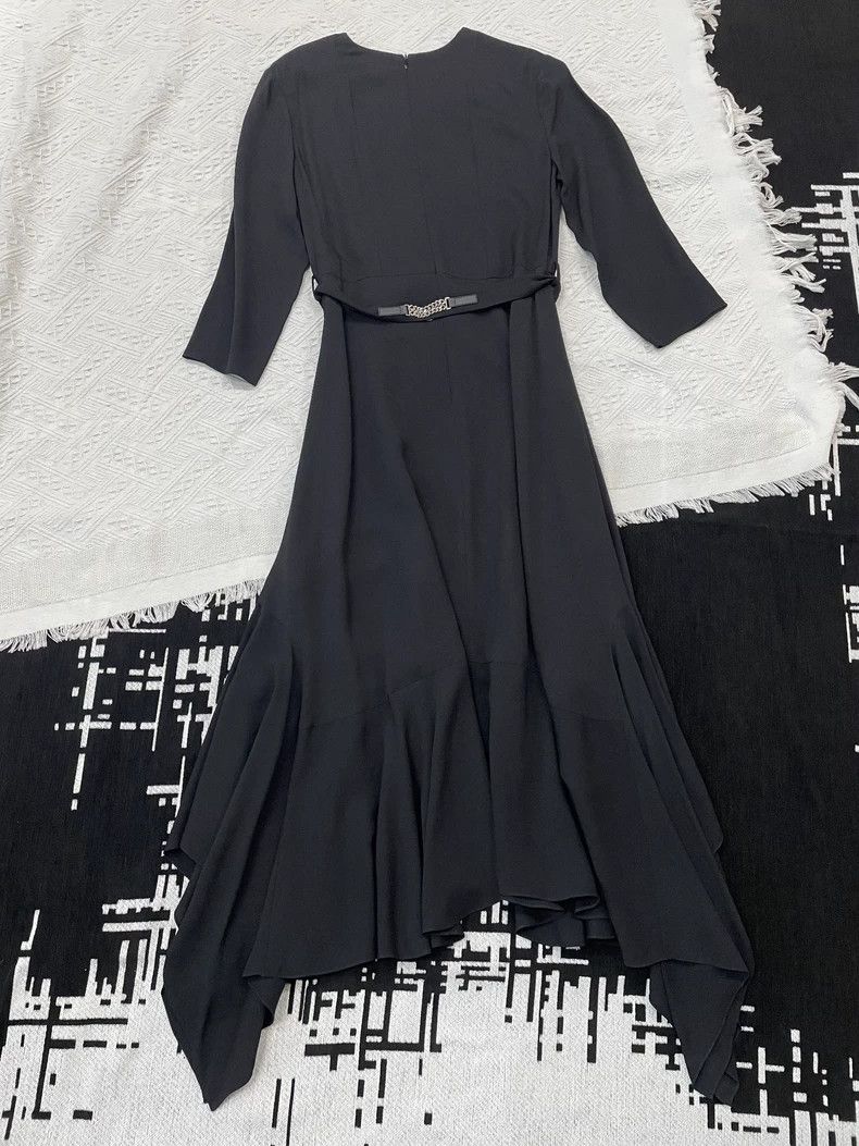 Hermes Hermes Black Belted Long Dress Size US 38 / EU 54 - 4 Thumbnail