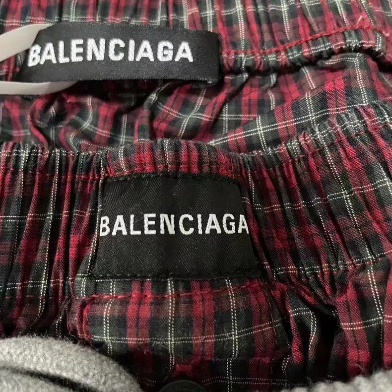 Balenciaga Balenciaga Grey Plaid Baggy Sweatpants Size US 28 / EU 44 - 3 Thumbnail