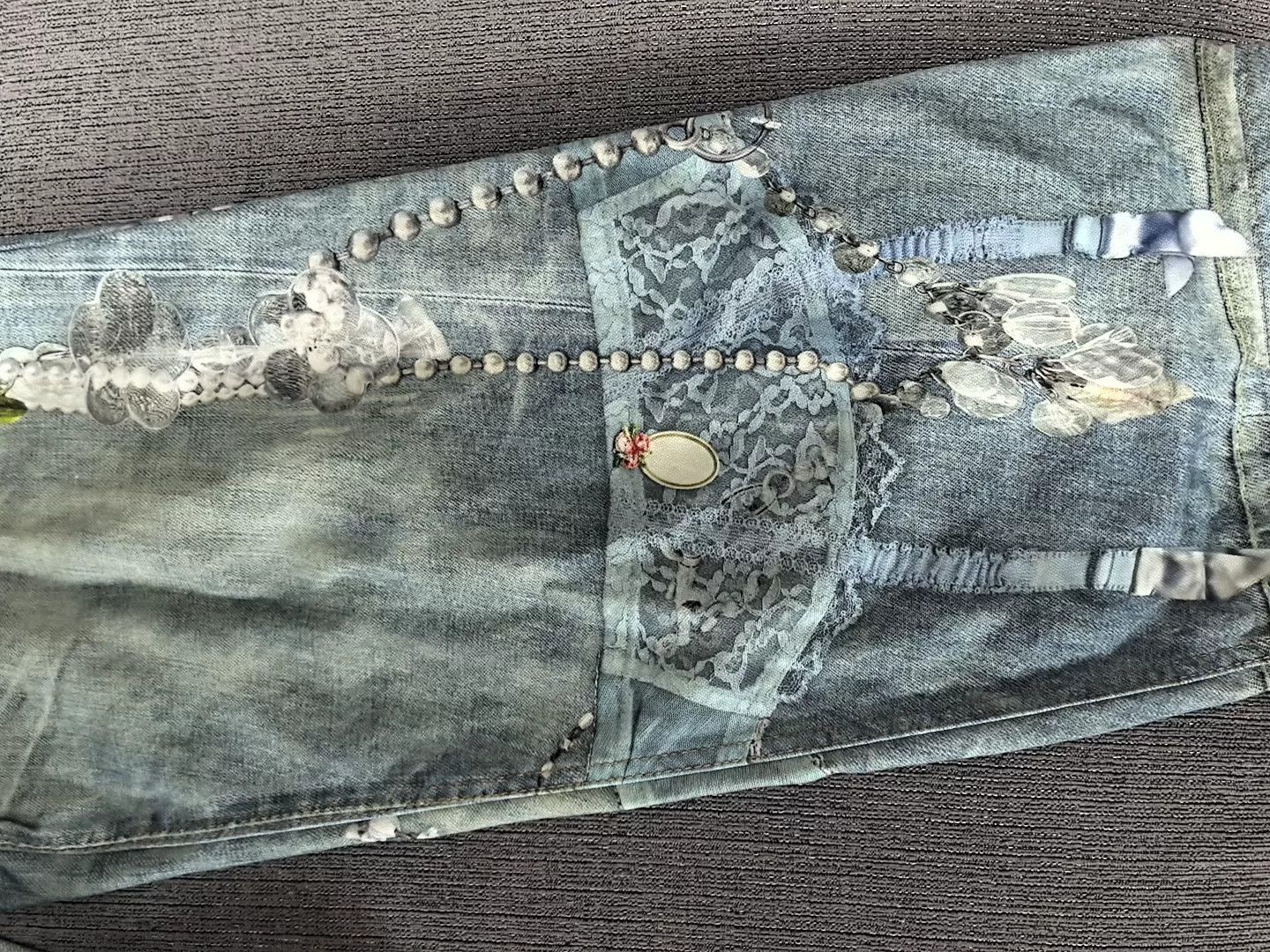 Acne Studios Acne Studios 1981 Pearl Chain Jeans Size US 26 / EU 42 - 3 Thumbnail