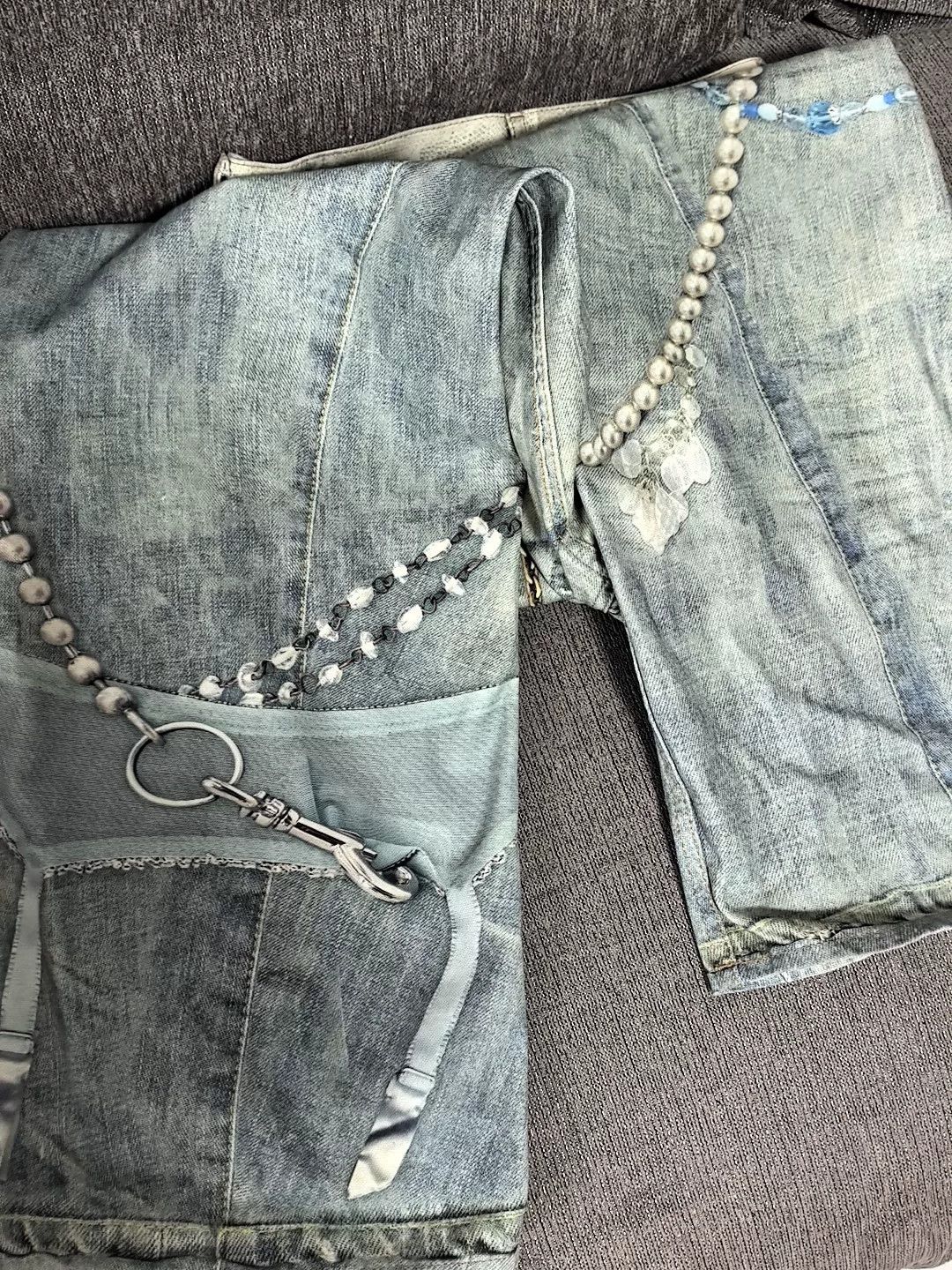Acne Studios Acne Studios 1981 Pearl Chain Jeans Size US 26 / EU 42 - 8 Thumbnail