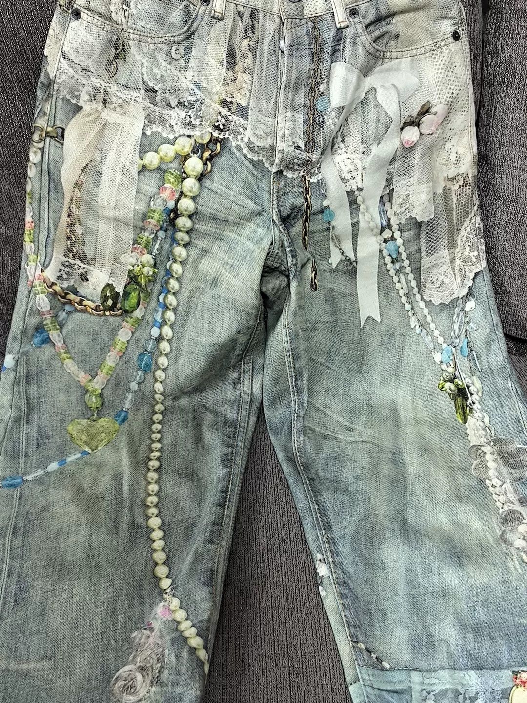 Acne Studios Acne Studios 1981 Pearl Chain Jeans Size US 26 / EU 42 - 2 Thumbnail
