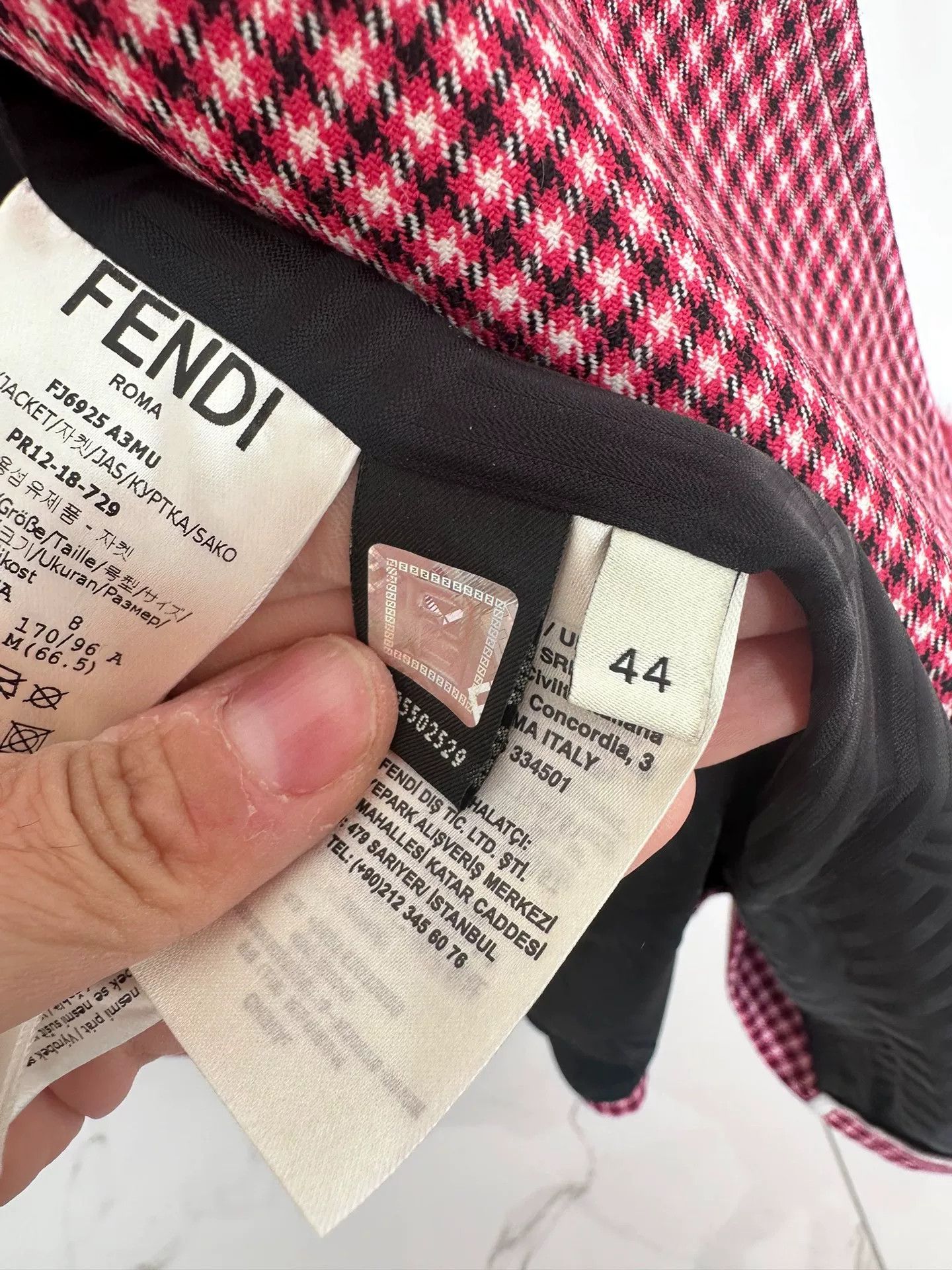 Fendi fendi checkered blazer size 44 Size US M / EU 48-50 / 2 - 5 Thumbnail
