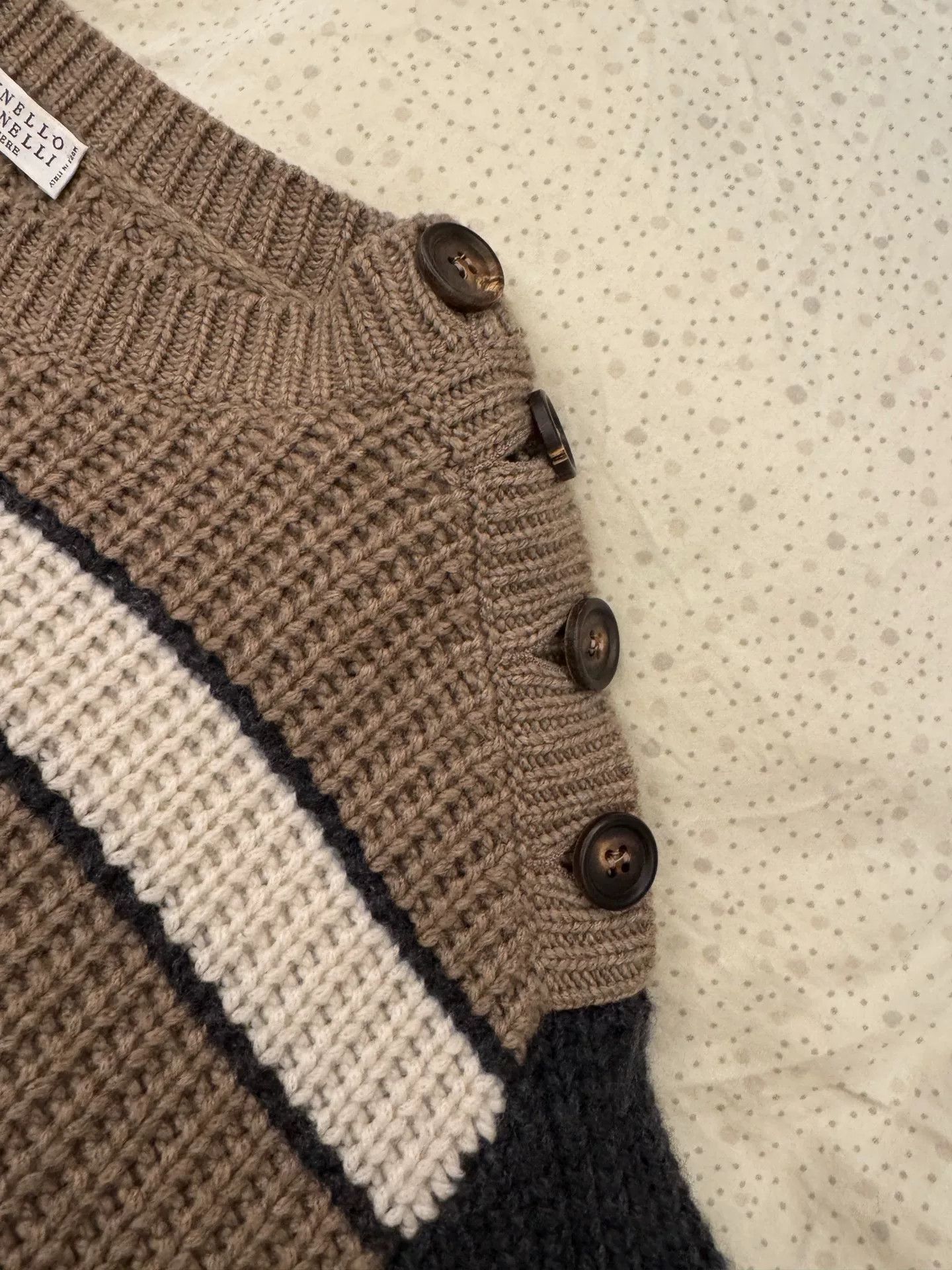 Brunello Cucinelli Brunello Cucinelli Striped Cashmere Sweater Size US XS / EU 42 / 0 - 6 Thumbnail