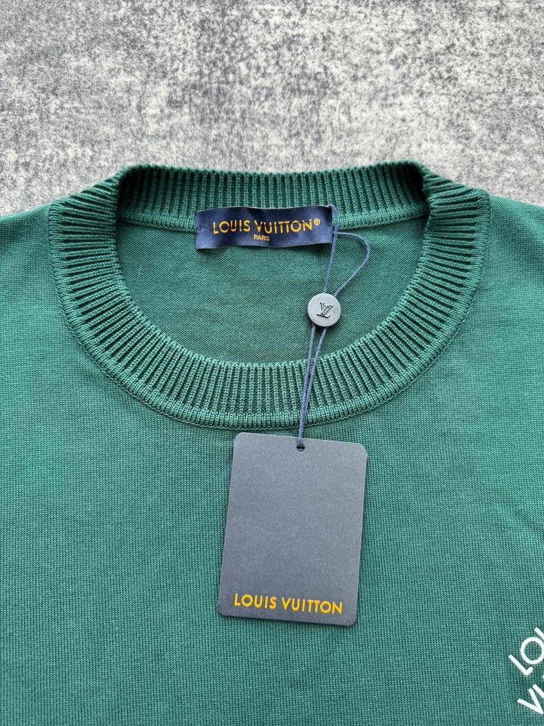 Louis Vuitton Louis Vuitton Green Pin Knit Short Sleeve Size US XXL / EU 58 / 5 - 4 Thumbnail