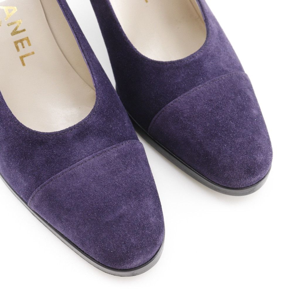 Chanel Chanel Chanel Coco Mark Suede Pumps Suede Shoes A10859X01041 DUTY FREE for USA Size ONE SIZE - 4 Thumbnail