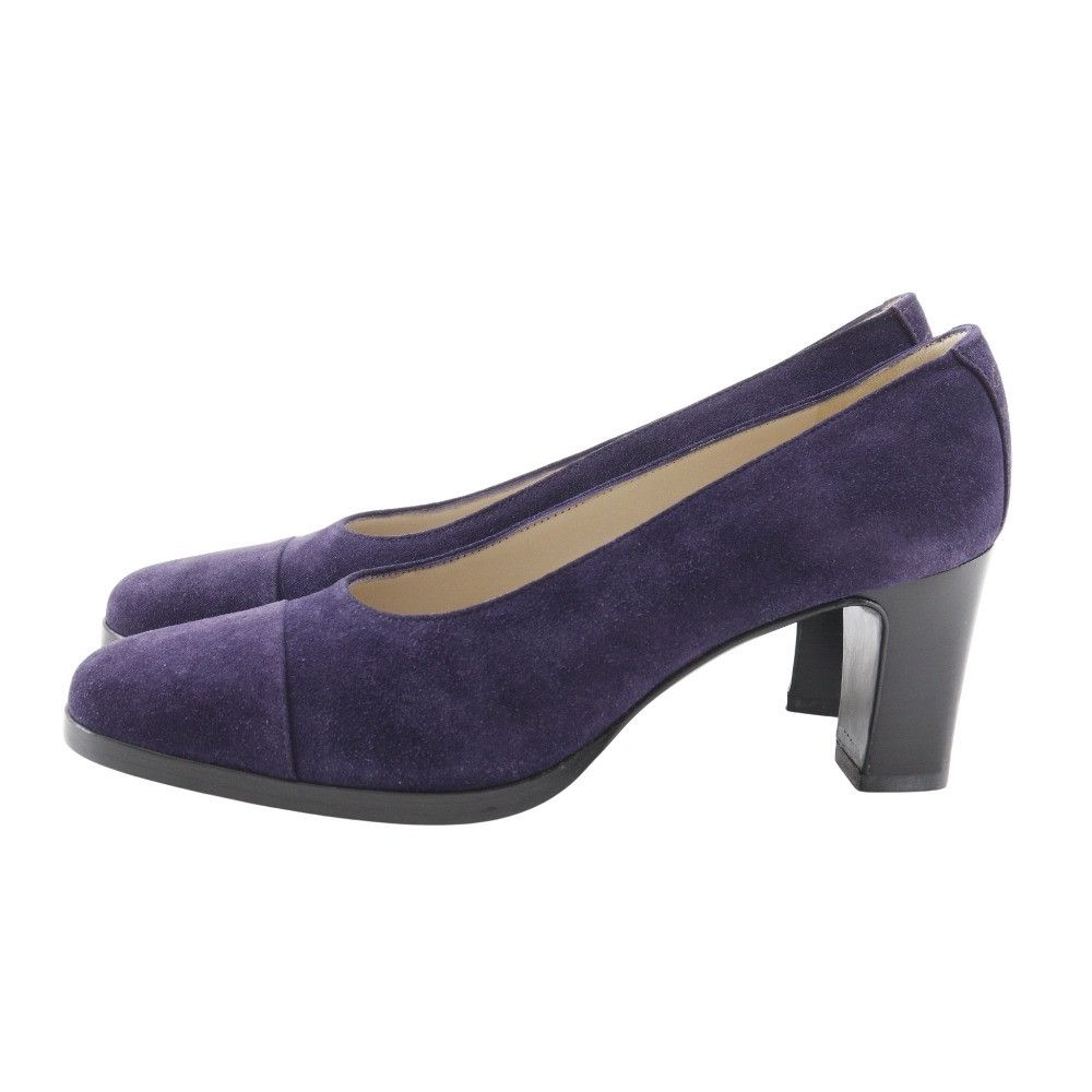 Chanel Chanel Chanel Coco Mark Suede Pumps Suede Shoes A10859X01041 DUTY FREE for USA Size ONE SIZE - 2 Thumbnail