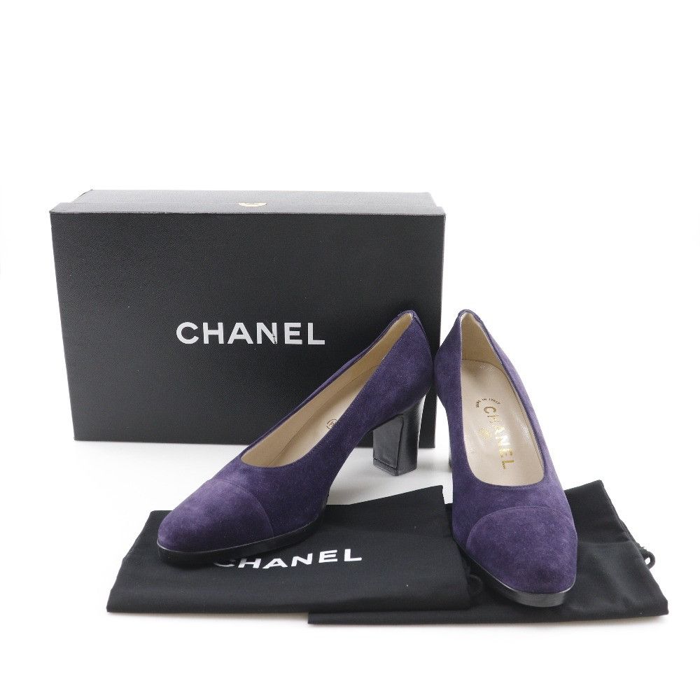 Chanel Chanel Chanel Coco Mark Suede Pumps Suede Shoes A10859X01041 DUTY FREE for USA Size ONE SIZE - 13 Thumbnail
