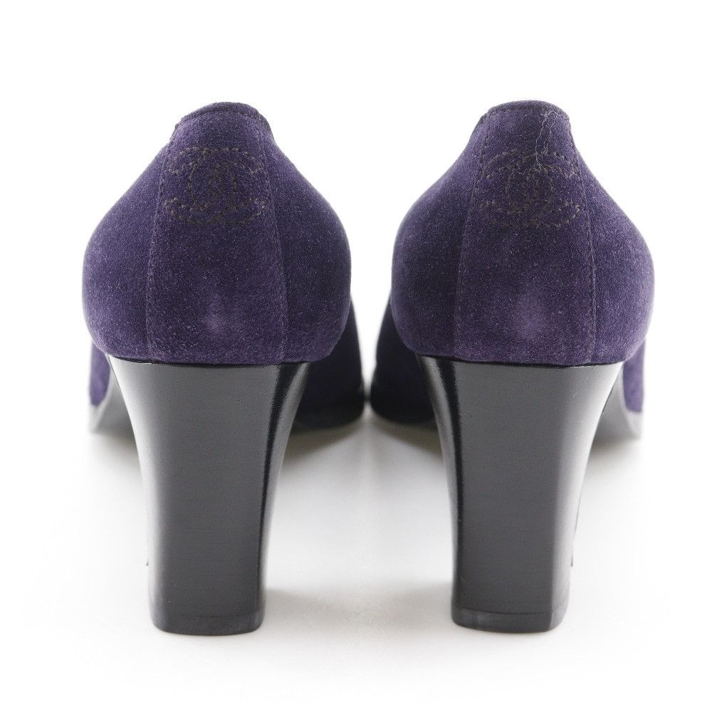 Chanel Chanel Chanel Coco Mark Suede Pumps Suede Shoes A10859X01041 DUTY FREE for USA Size ONE SIZE - 3 Thumbnail