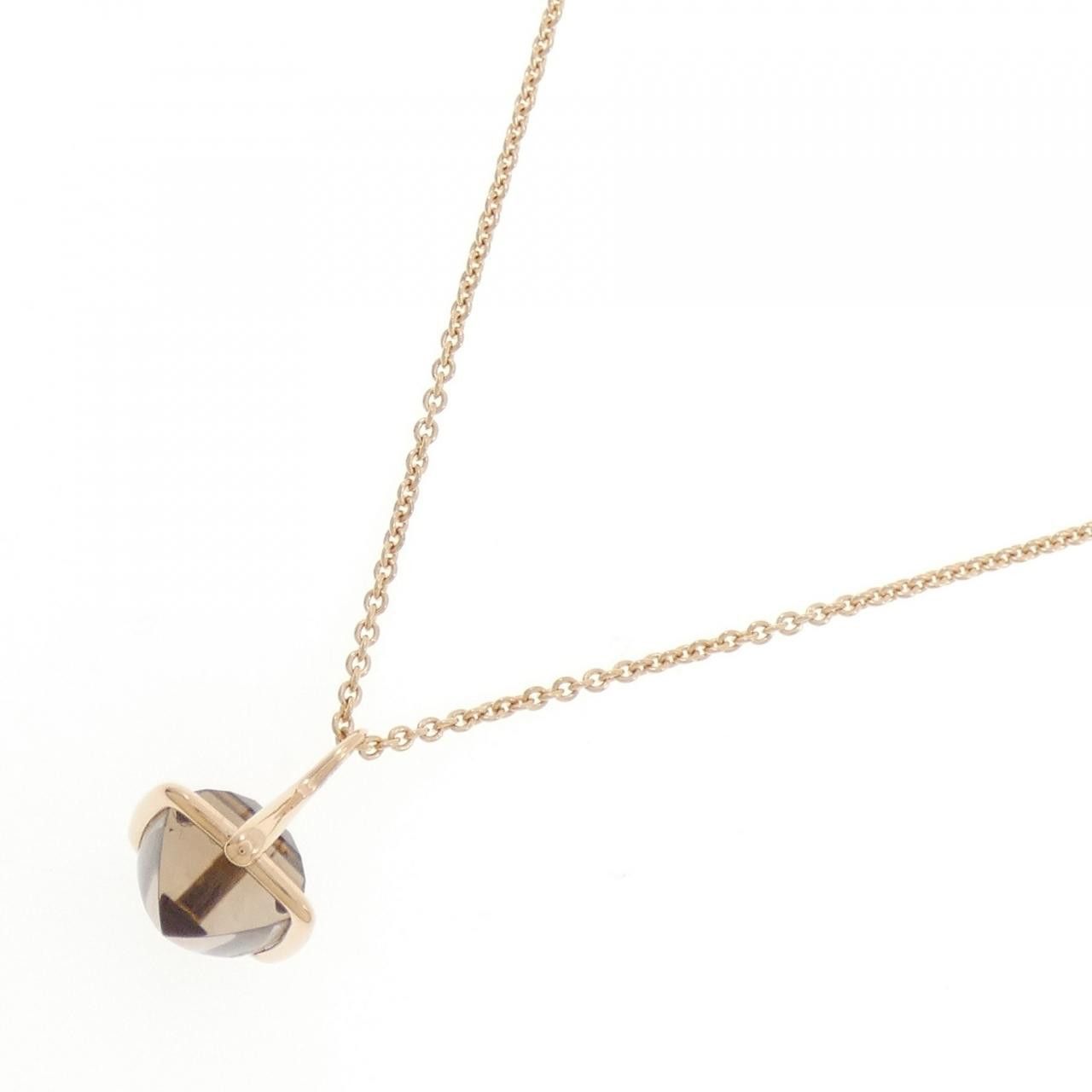 Hermes Hermes Hermès Smoky Quartz Au750 Necklace 40cm Crocodile skin Necklace DUTY FREE for USA Size ONE SIZE - 2 Thumbnail