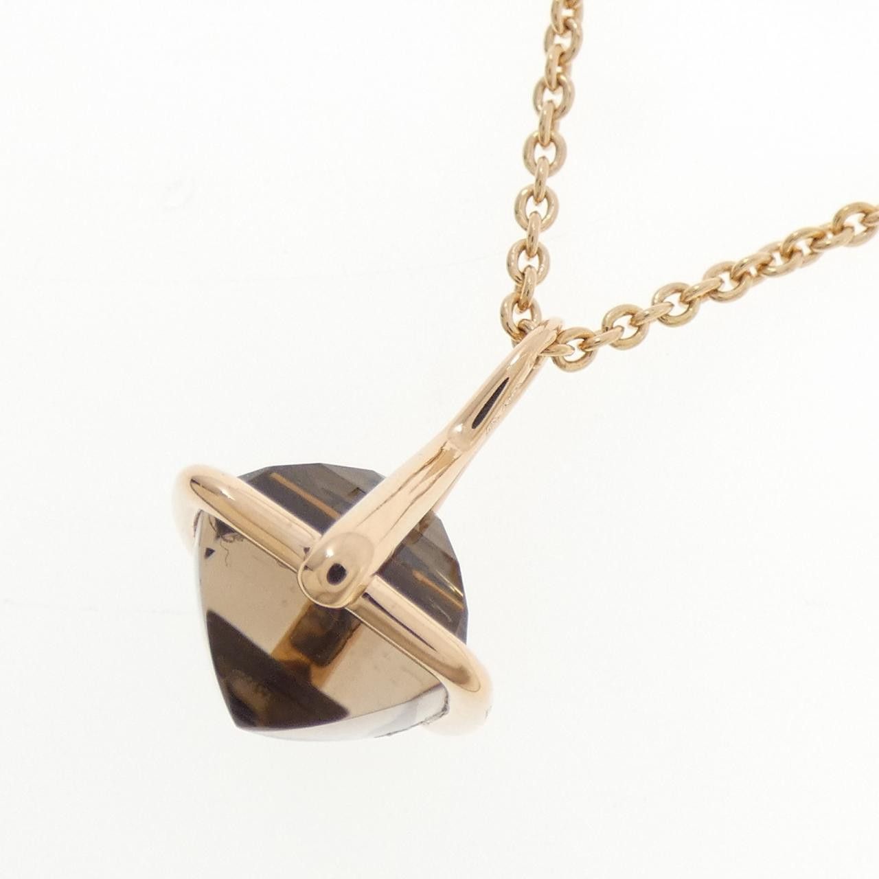 Hermes Hermes Hermès Smoky Quartz Au750 Necklace 40cm Crocodile skin Necklace DUTY FREE for USA Size ONE SIZE - 3 Thumbnail