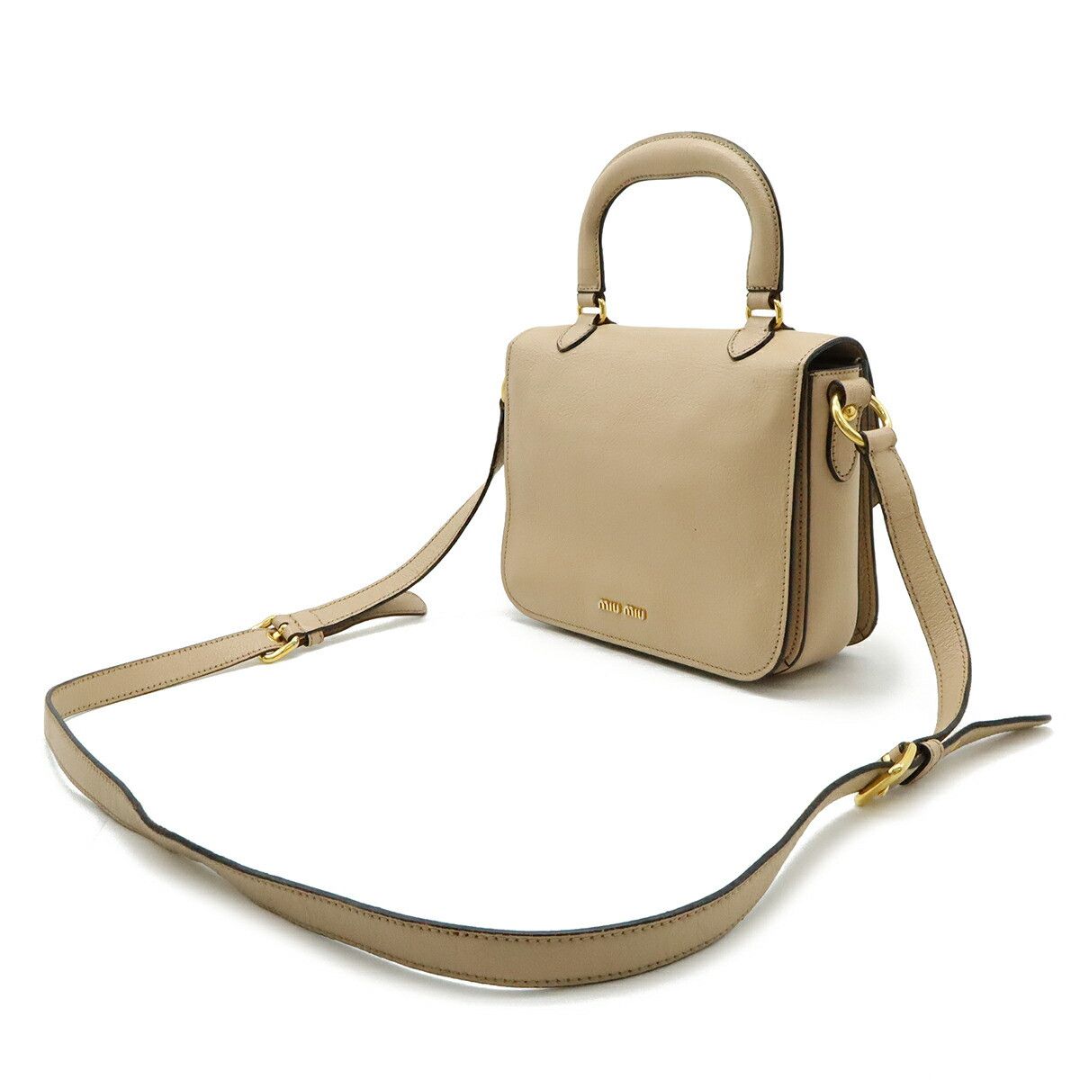 Miu Miu Miu Miu Miu Miu Madras Leather 2way Bag Leather Shoulder Bag RN0717 DUTY FREE for USA Size ONE SIZE - 2 Thumbnail