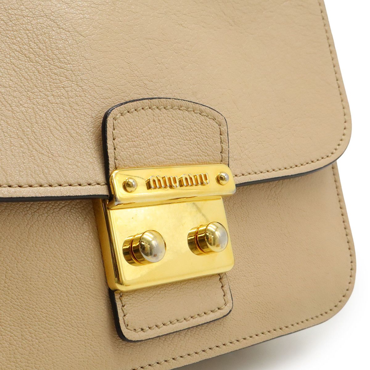 Miu Miu Miu Miu Miu Miu Madras Leather 2way Bag Leather Shoulder Bag RN0717 DUTY FREE for USA Size ONE SIZE - 8 Thumbnail