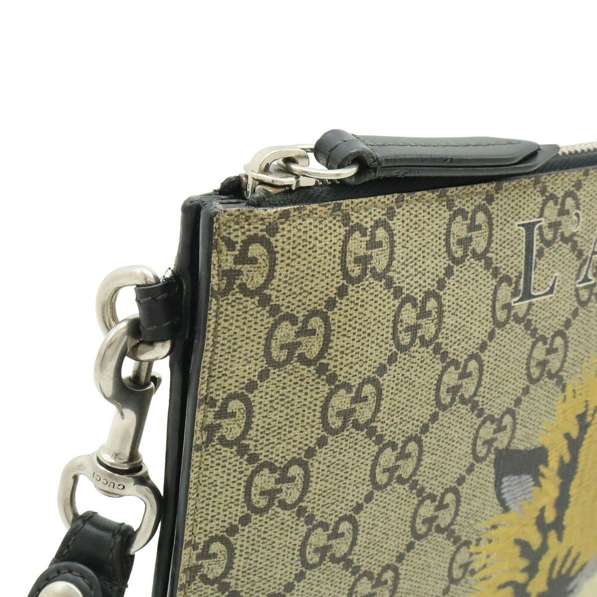 Gucci Gucci Gucci GG Supreme PVC Clutch Bag Canvas Clutch Bag 473904 DUTY FREE for USA Size ONE SIZE - 4 Thumbnail