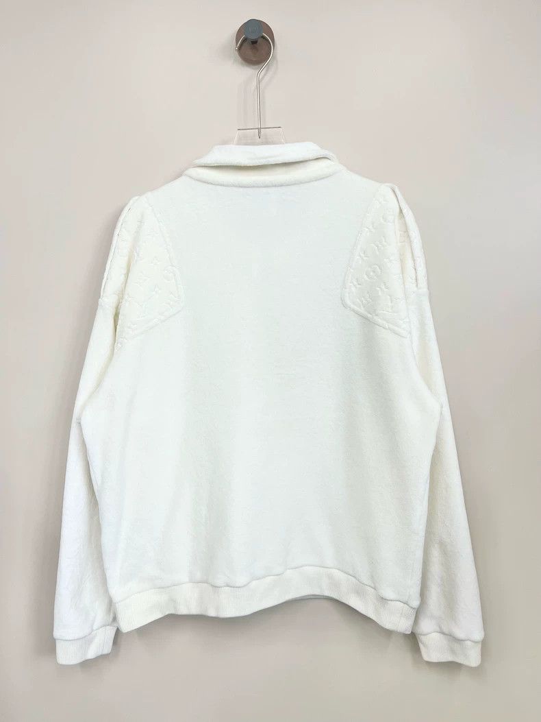Louis Vuitton Louis Vuitton White Velvet Monogram Sweatshirt Size US XS / EU 42 / 0 - 2 Thumbnail