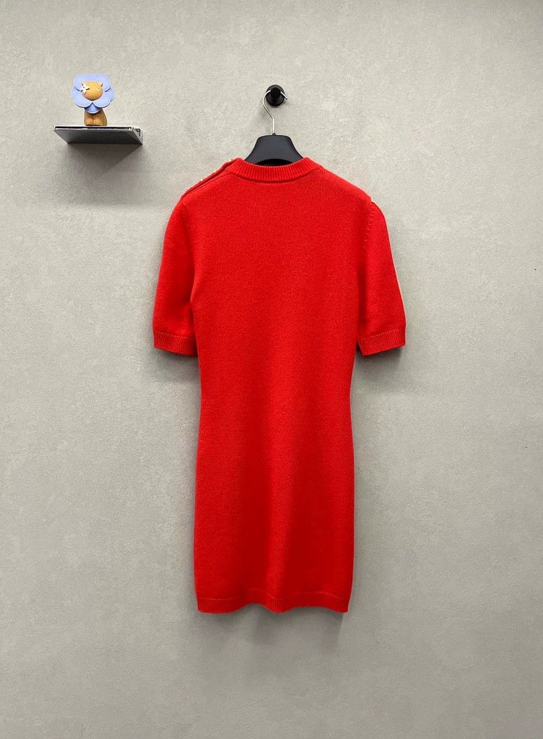 Louis Vuitton Louis Vuitton Red Knit Dress S Size US S / EU 44-46 / 1 - 2 Thumbnail