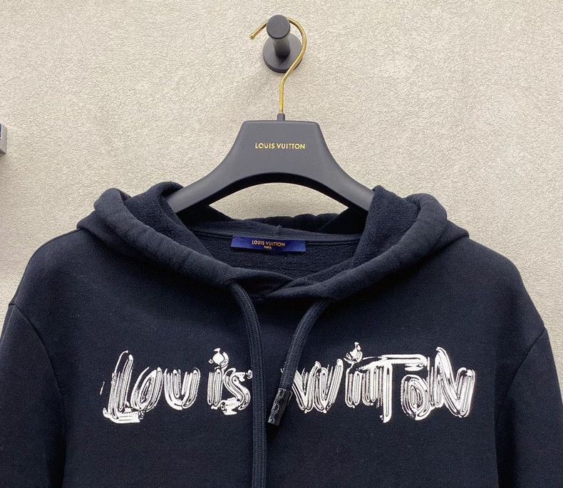 Louis Vuitton Louis Vuitton Black Logo Print Sweatshirt Size US XS / EU 42 / 0 - 5 Thumbnail