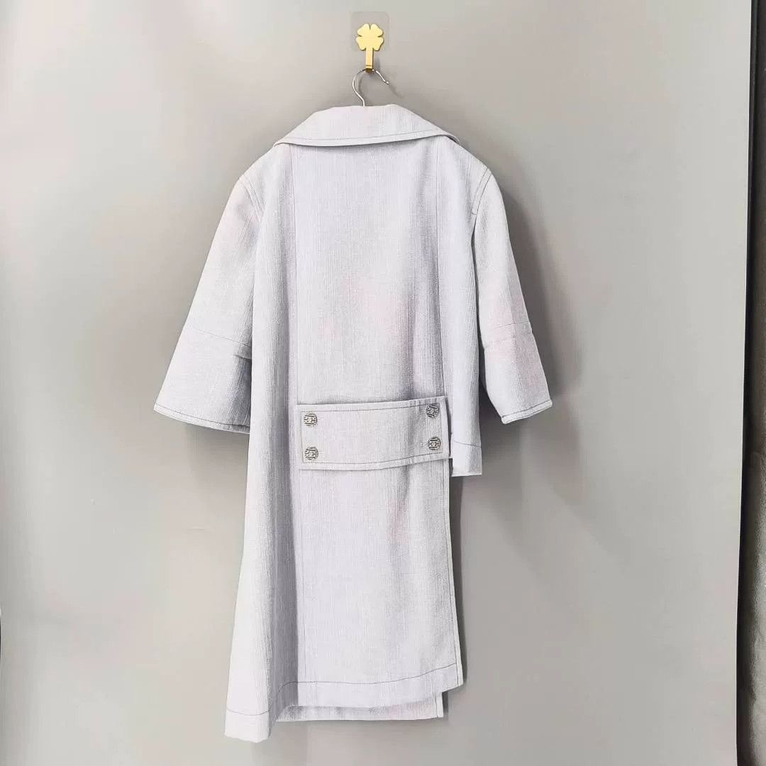 Chanel Chanel Crystal Button Blue Coat Size US XS / EU 42 / 0 - 2 Thumbnail