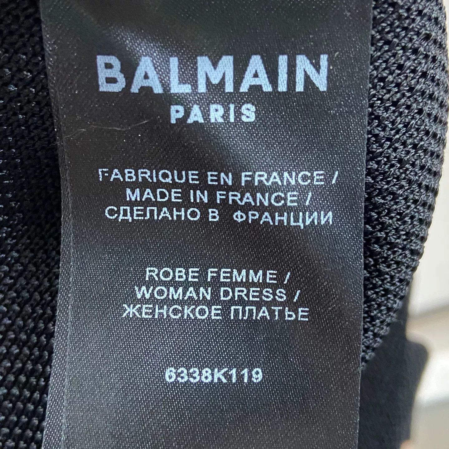 Balmain black knitted dress with gold buttons Size US S / EU 44-46 / 1 - 5 Thumbnail