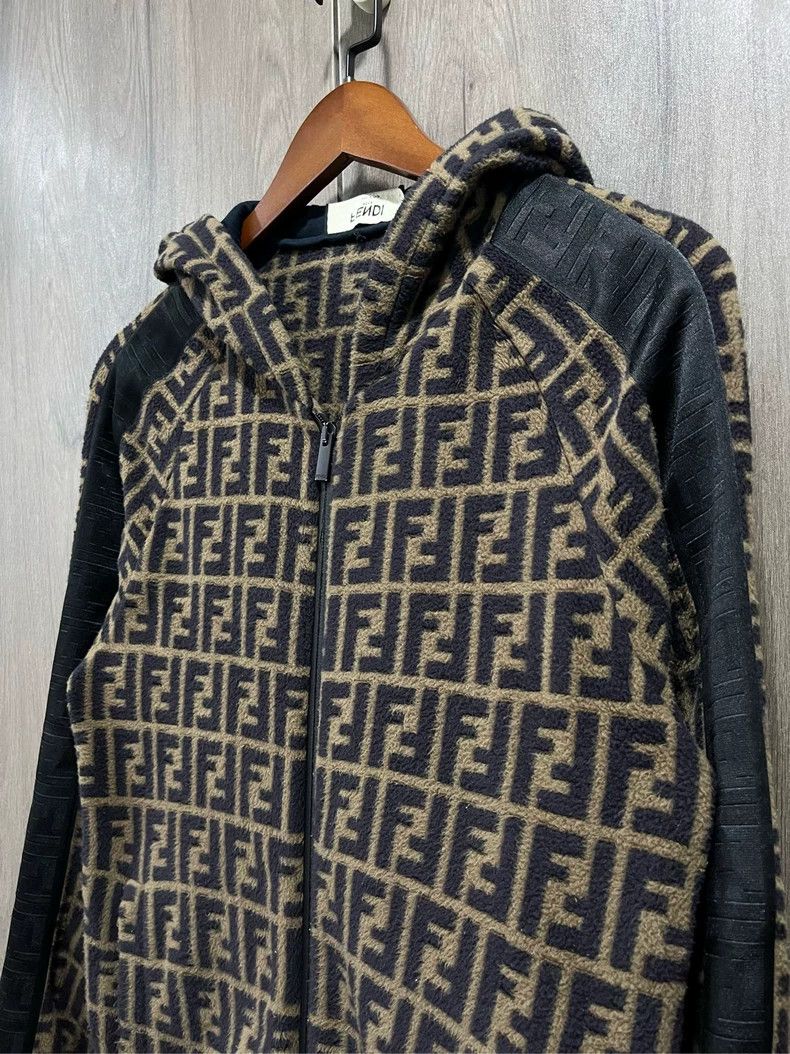 Fendi Fendi Monogram Zip Hooded Jacket Size US S / EU 44-46 / 1 - 3 Thumbnail