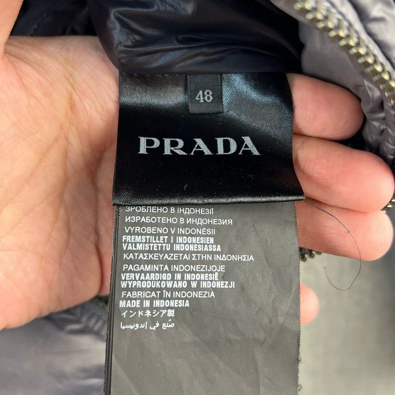 Prada PRADA Triangle Logo Zip-Up Down Jacket Size US L / EU 52-54 / 3 - 5 Thumbnail
