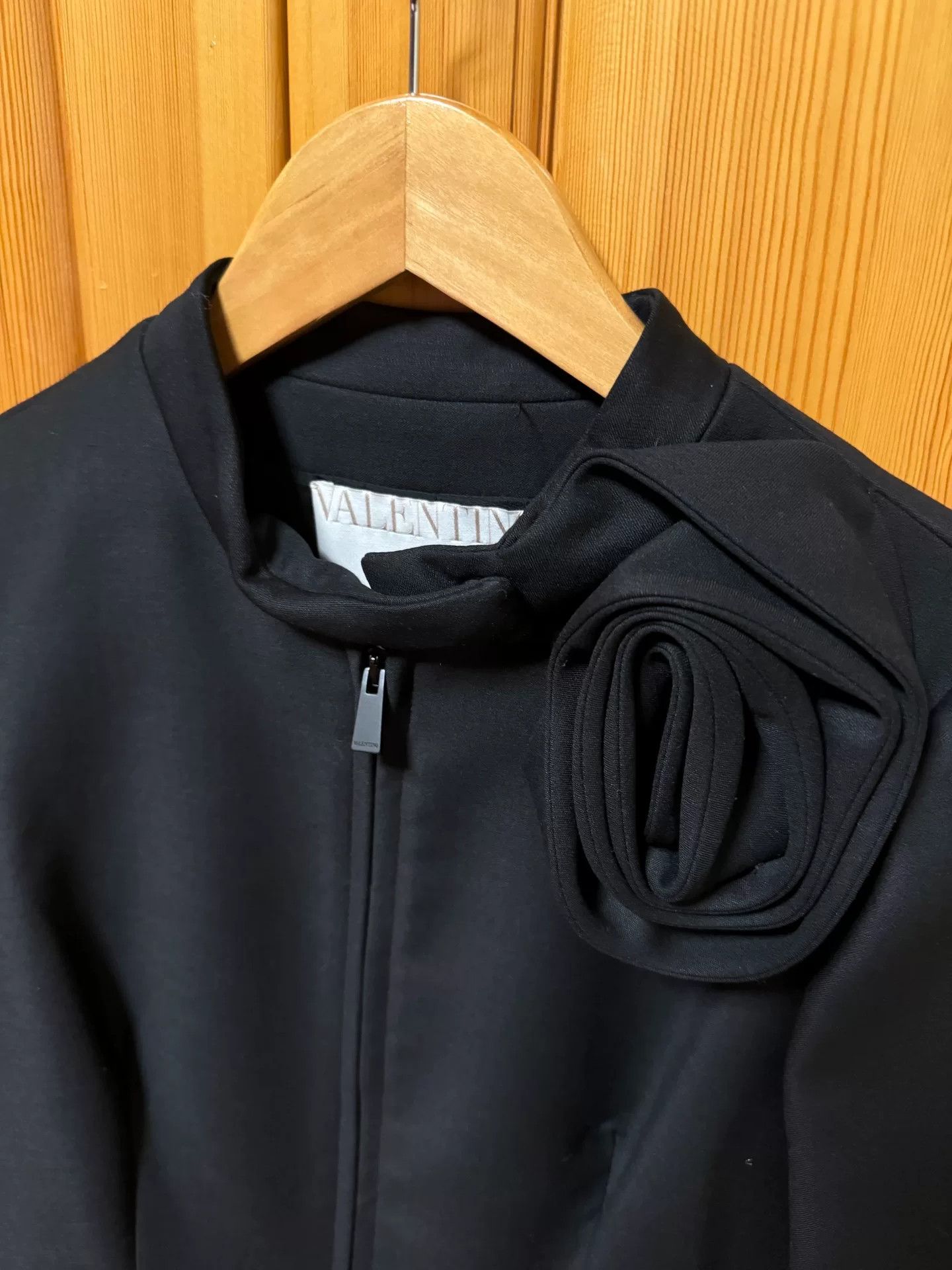 Valentino Valentino Women's Black Wool Long Coat Size US XS / EU 42 / 0 - 5 Thumbnail
