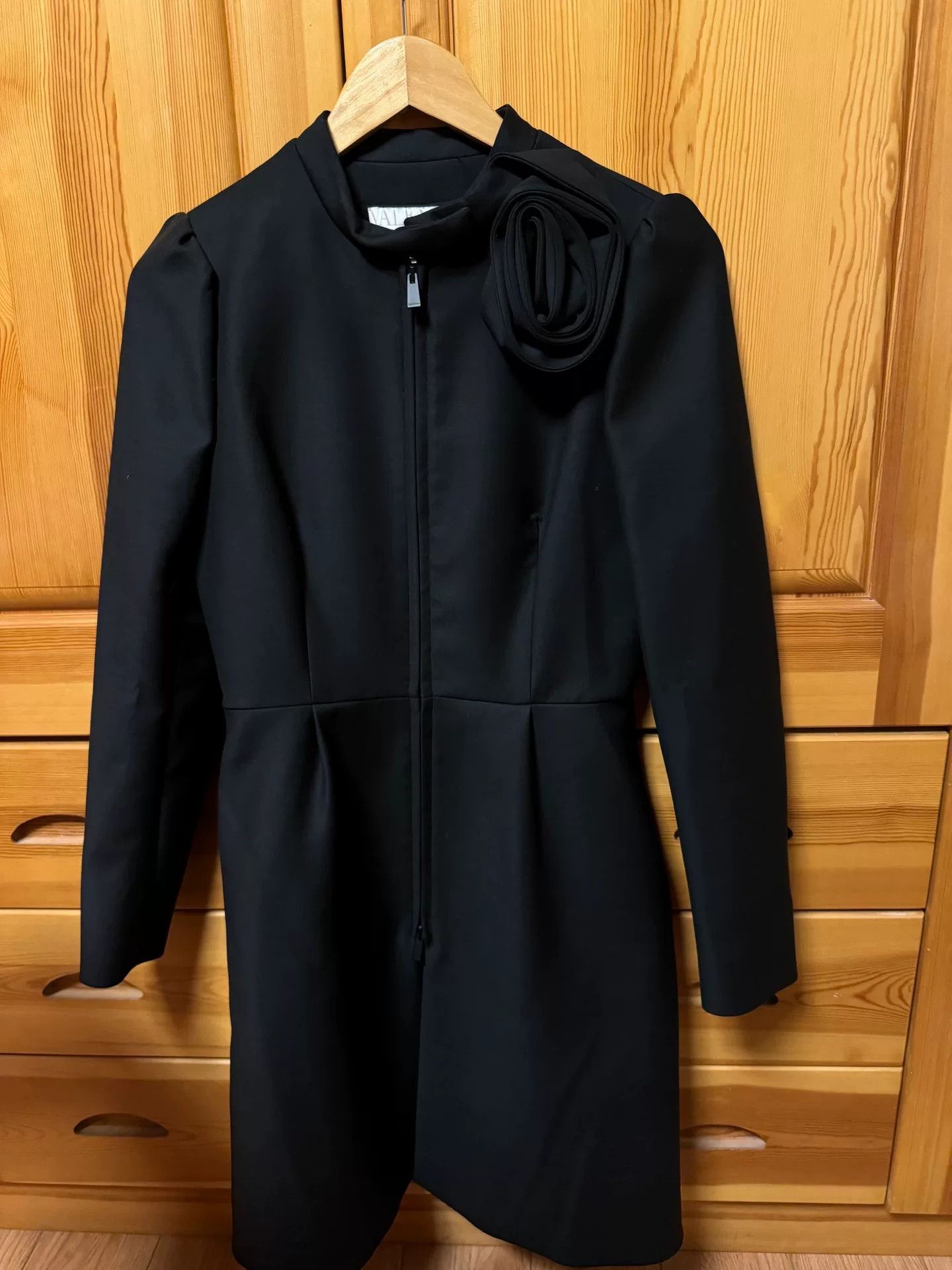 Valentino Valentino Women's Black Wool Long Coat Size US XS / EU 42 / 0 - 4 Thumbnail
