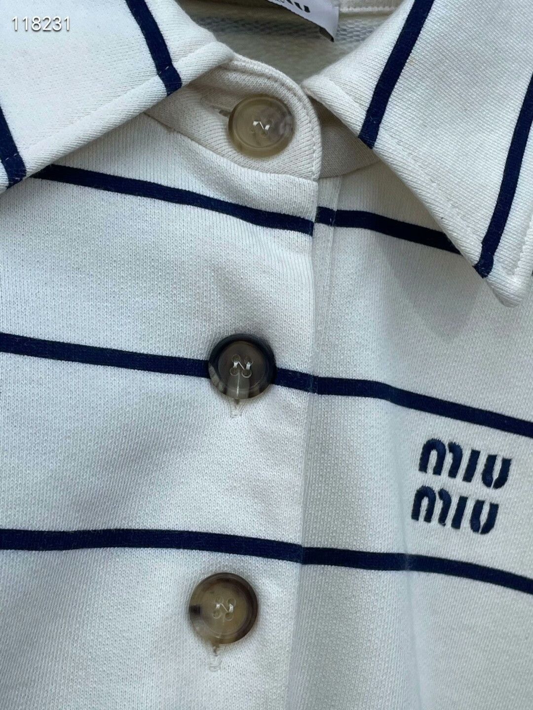 Miu Miu miu miu striped embroidered logo casual sweatshirt Size US XS / EU 42 / 0 - 4 Thumbnail