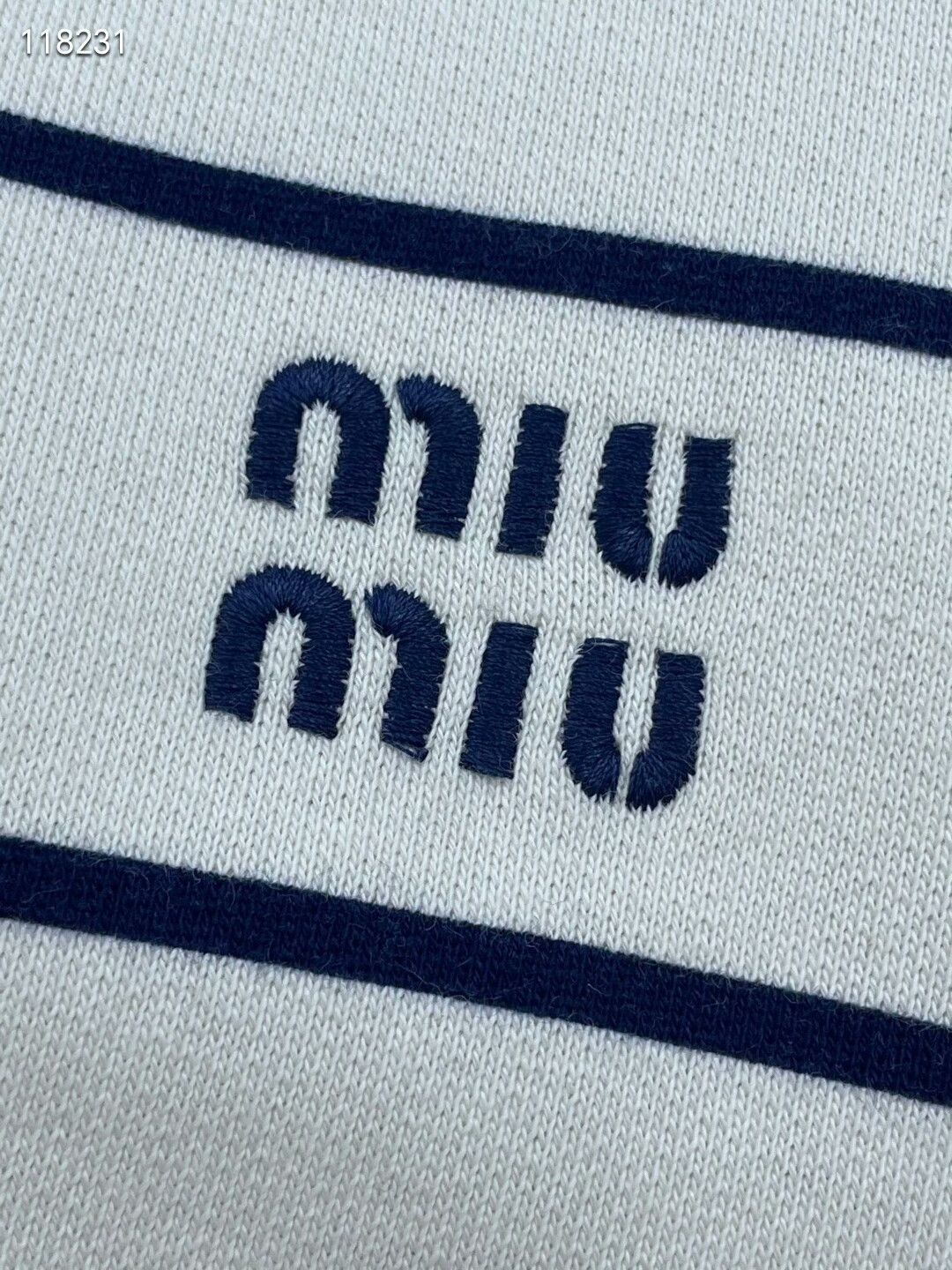 Miu Miu miu miu striped embroidered logo casual sweatshirt Size US XS / EU 42 / 0 - 3 Thumbnail