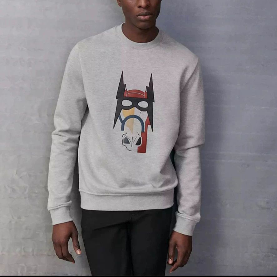 Hermes Hermes Men's Gray Horse Head Patchwork Sweatshirt Size US M / EU 48-50 / 2 - 5 Thumbnail