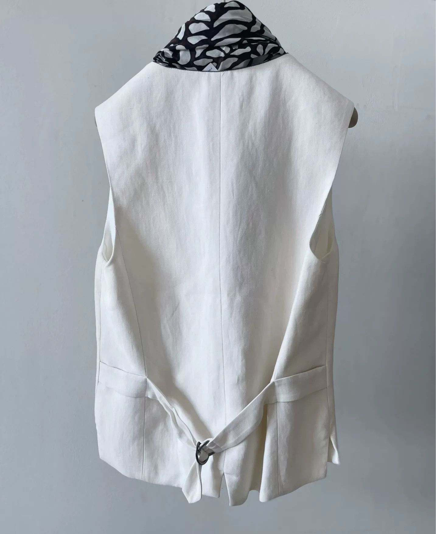 Brunello Cucinelli Brunello Cucinelli White Beaded Vest Size US M / EU 48-50 / 2 - 2 Thumbnail
