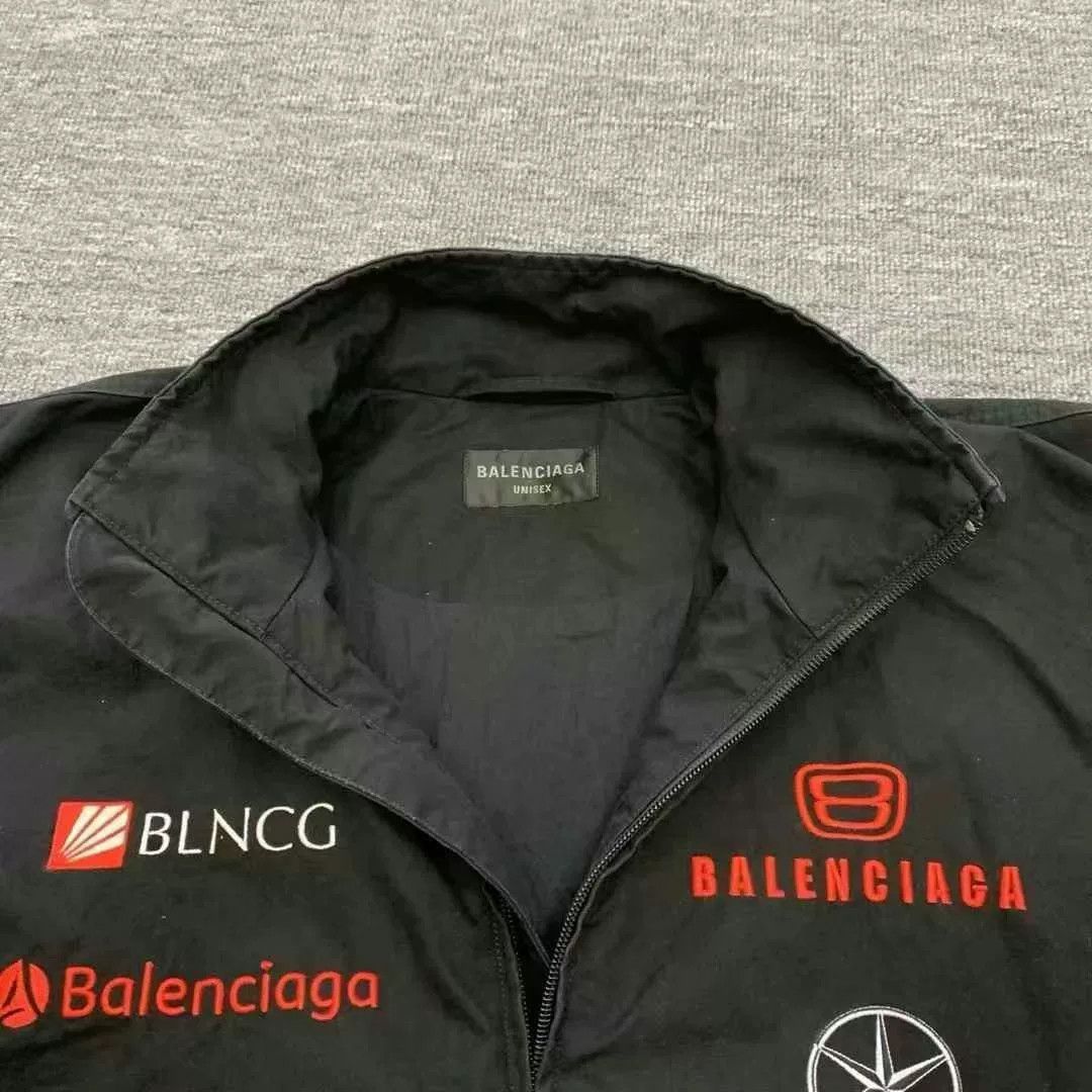 Balenciaga Balenciaga Black Logo Racing Jacket Size US XS / EU 42 / 0 - 3 Thumbnail