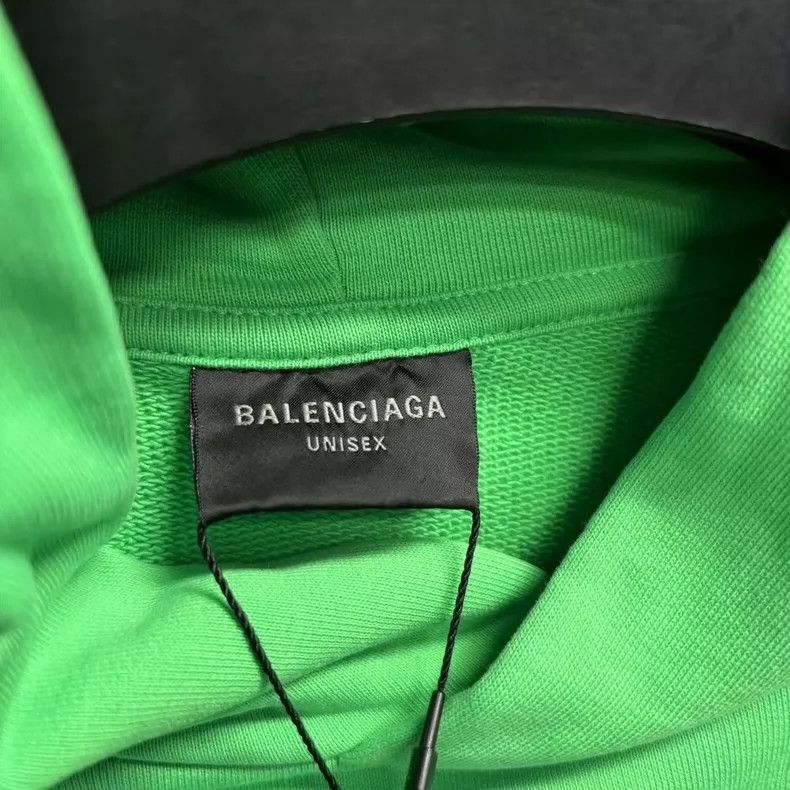 Balenciaga Balenciaga Green Embroidered Logo Hoodie Size US XXS / EU 40 - 3 Thumbnail